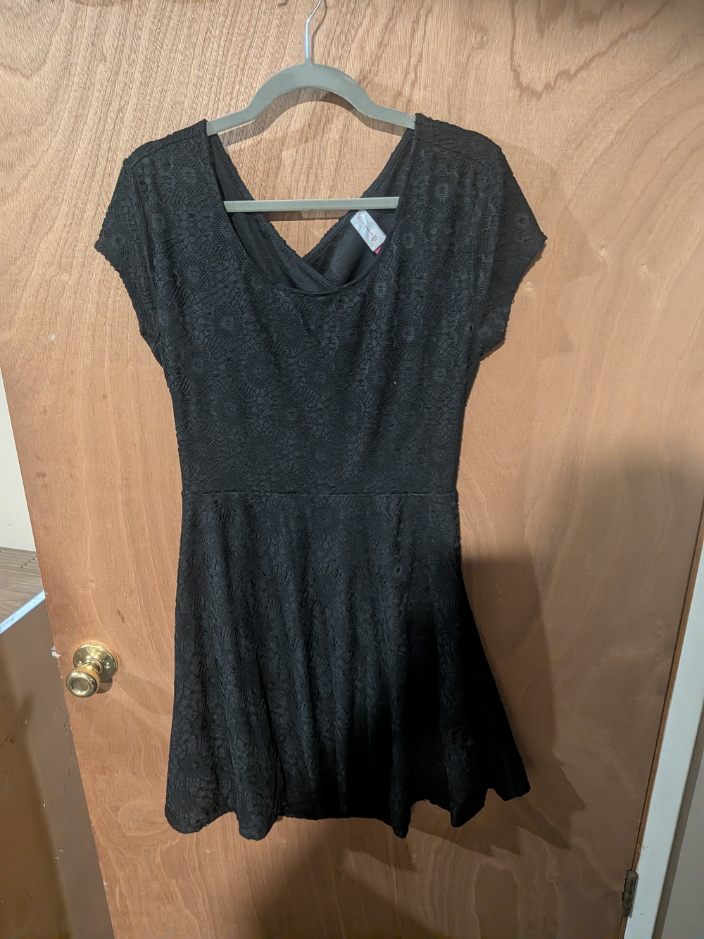 No Boundaries Black Lace Skater Dress